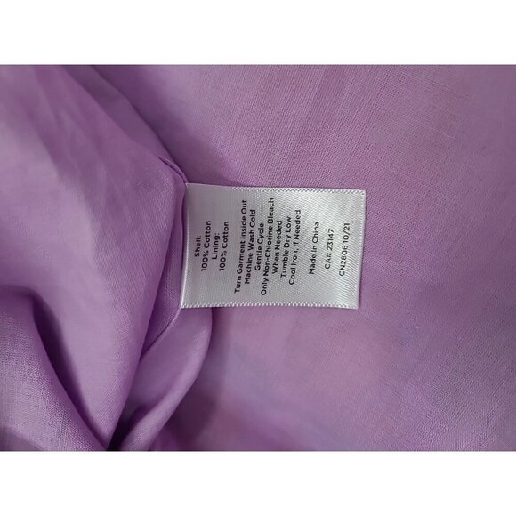 Talbots Dress Women's Size 8 Petite Lightweight Floral Fitted Ruffle Hem - Picture 7 of 8